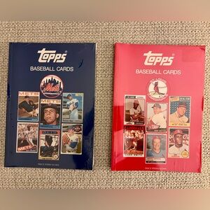 Lot of (2) 1989 Topps Baseball Cardbooks, Mets and Cardinals